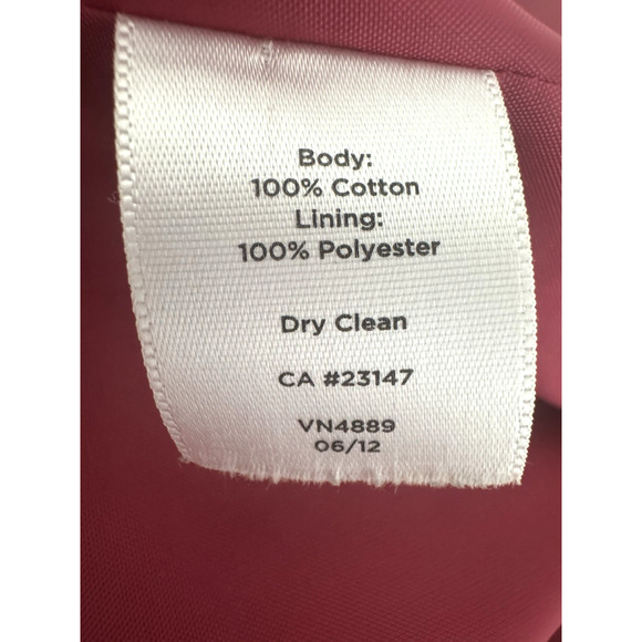 Talbots Jacket 10 Pink Rose Velveteen 100% Cotton Collar Lined Pockets Holiday - Picture 7 of 10